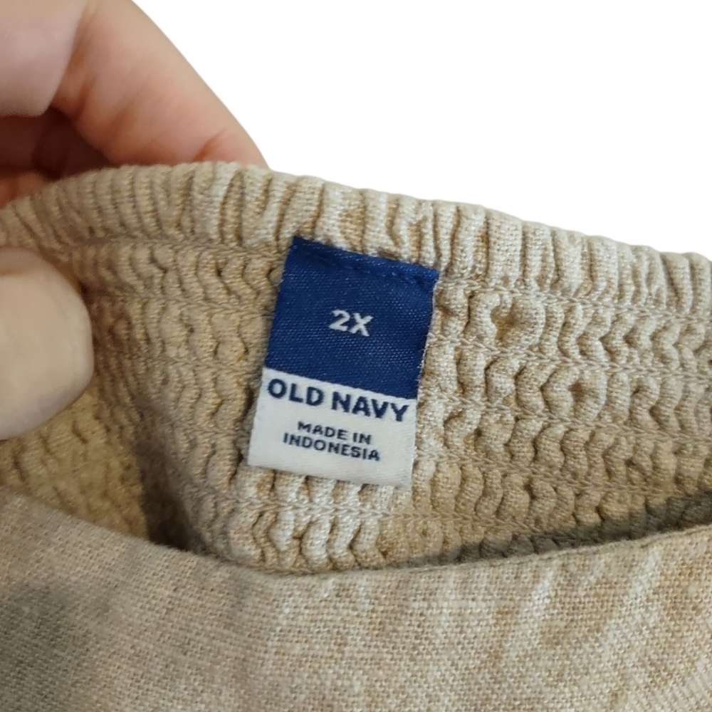 Old Navy Fit & Flare Linen Blend Mini Dress NWT - Picture 3 of 16